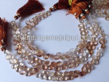 Brown Imperial Topaz Faceted Heart Shape Beads